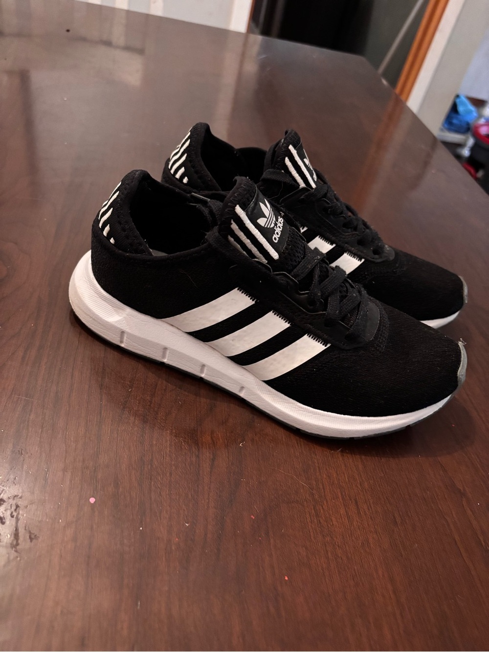adidas Black and White Low-Top Running Sneakers